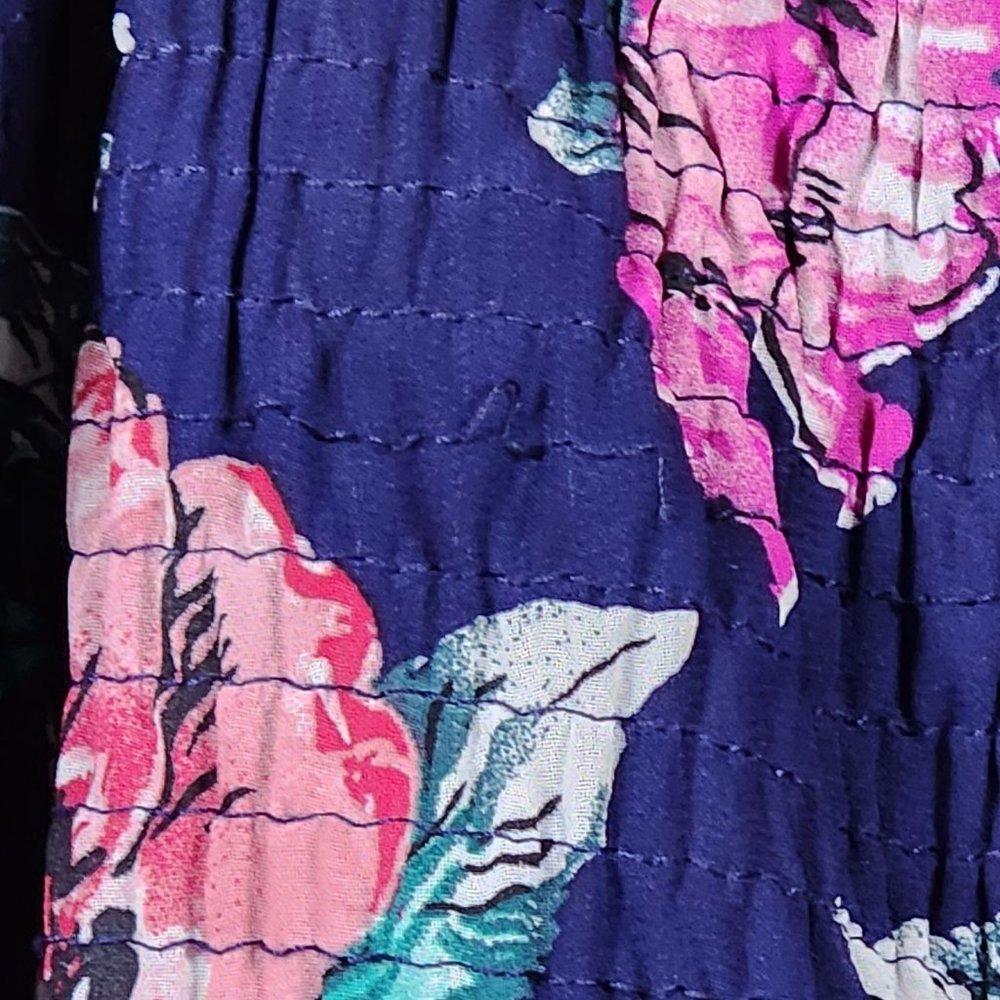 Pre-Loved Exhilaration Size Small Women's Floral Bustier Romper fully lined - Picture 13 of 13